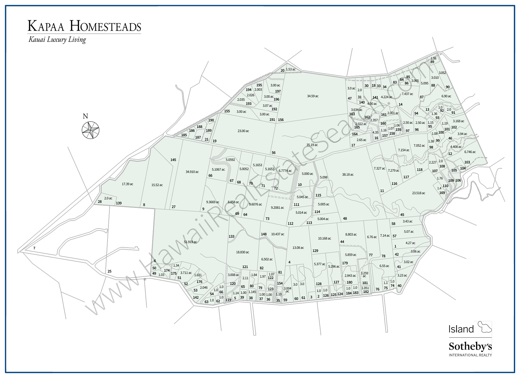 Kapaa Homestead Map